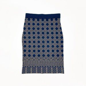 MAX STUDIO | Geometric Stretch Knit Pencil Skirt | NWOT